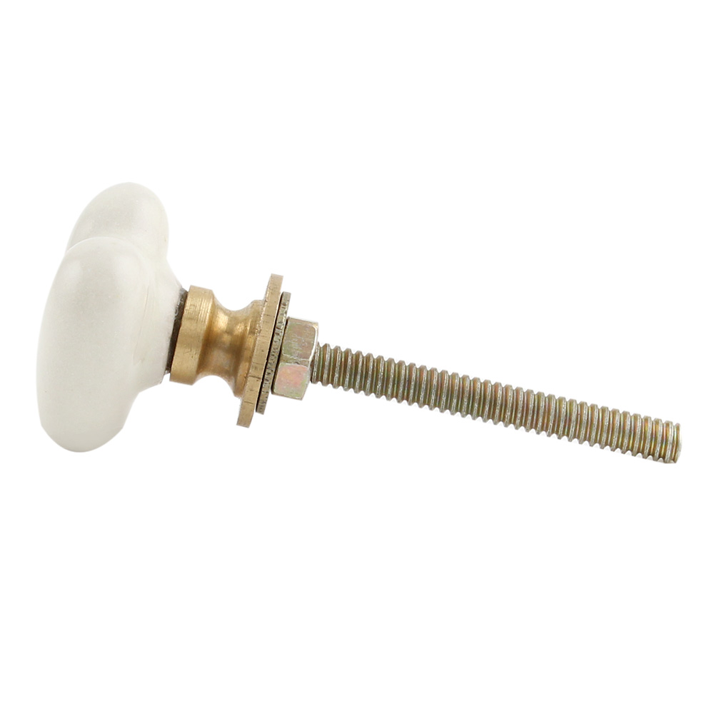 Cream Tiny Heart Ceramic Knobs